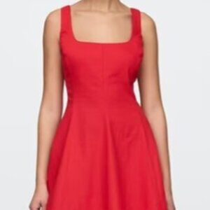 GAP Red Linen-Blend Mini Dress - SZ M - NWT‎